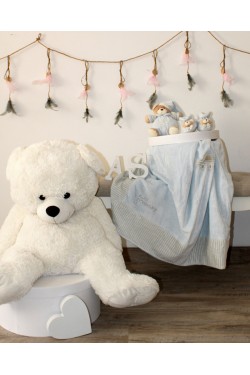 Κουβέρτα Fleece Αγκαλιάς με παπουτσάκια και αρκουδάκι Αγκαλιάς